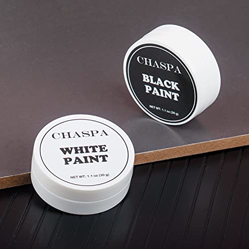 Боя за лице CHASPA Черен + Бял Комплект бои за грим на Лицето и тялото Клоун, Професионална Козметична Боя