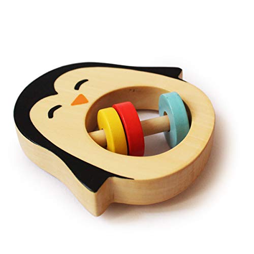 Shumee - Дървена Детска играчка-Дрънкалка За никнене на млечни зъби - Прорезыватель във формата на животно, във формата на