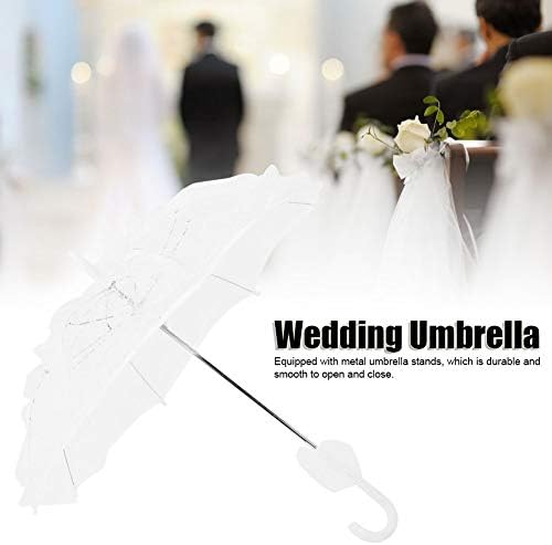 OKJHFD Бял Мини-Многофункционален Сватбен чадър в Европейски Стил, Лейси метална поставка за чадъри, за Сватбени Аксесоари, реквизит