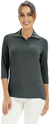 Дамска Риза за Голф с 3/4 ръкав, Ежедневни Блузи С V-образно деколте, Риза с къси ръкави За Спорт и Отдих, Обикновена Ризи