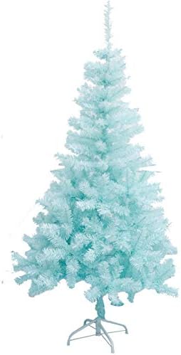 ZPEE Синята Коледно дърво, PVC и алуминий, Изкуствена Подвесная Коледна Декоративна Бор с Метална стойка, Лесно монтируемая
