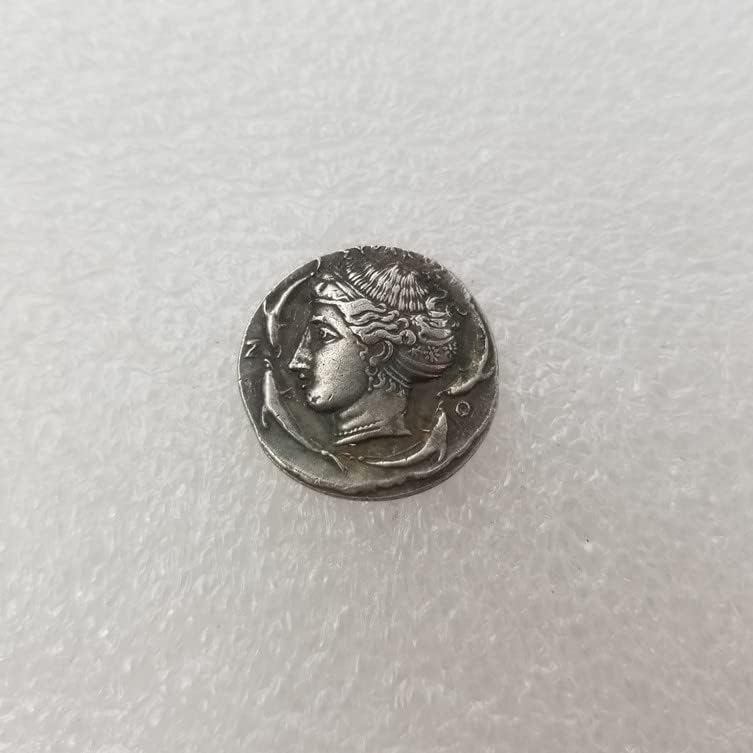 Старинните Занаяти Гръцка Монета С Медна Сребърно Покритие Состаренный Сребърен Долар Сребърен Кръг 3406