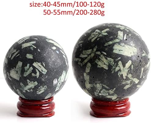 HEEQING AE216 1БР 40-60 мм Натурален Медицински камък Кристална Топка Поставка за Сферичен Топка Полиран Глобус Украшение