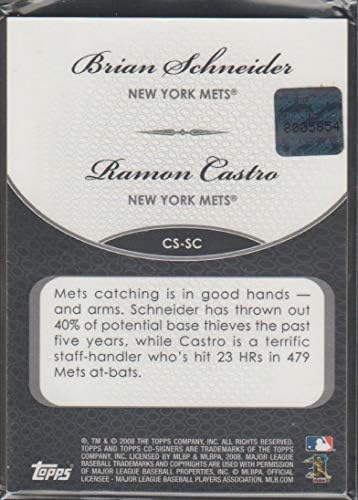 Брайън Шнайдер; Рамон Кастро (Бейзболна картичка) 2008 Topps Съавтори - Автографи съавтори #CS-SC
