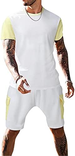 Мъжки спортен костюм Xiloccer, Летни дрехи 2021 година, Ежедневни Спортни Облекла от 2 теми, Риза с къс ръкав и къси Панталони,