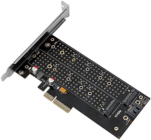 Конекторите PCIE X4 Карта за разширяване на SSD за карта PCI Express Ключ M + ключ B M. 2 Адаптер NVMe Поддържа 2230 2242 2260 2280 22110 SSD - (CN, цвят: както е показано)