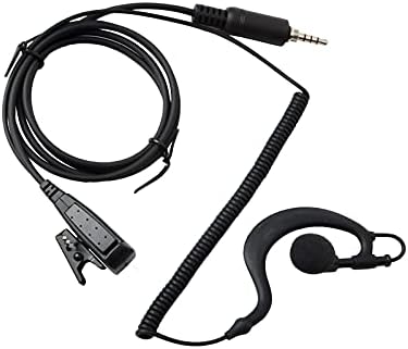 Слушалка HYSHIKRA G-образна форма, слушалки с намотанным кабел и ПР-микрофон на ревера за преносими радиостанции