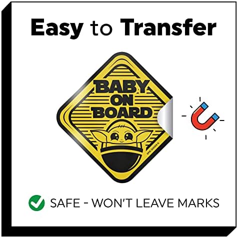 EPIC Goods Сладки Магнити за новородени бебета на борда на [2] Подаръчен комплект за регистрация на детската душа - Знак за сигурност, за кола, камион, ван, броня, лаптоп, Ф?