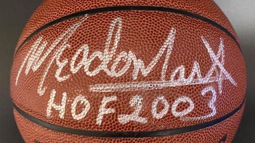 Мидоуларк Лемон ПОДПИСА Вход-ИЗХОД на Баскетболни топки Harlem Globetrotters PSA/DNA С АВТОГРАФ - Баскетболни топки с автограф