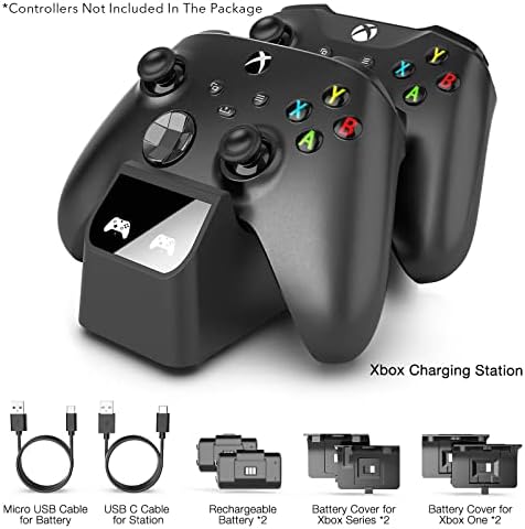 Зарядно устройство за контролера на Xbox с 2 Презареждащи батерии и 2 с Акумулаторни батерии контролер за Xbox One /Xbox