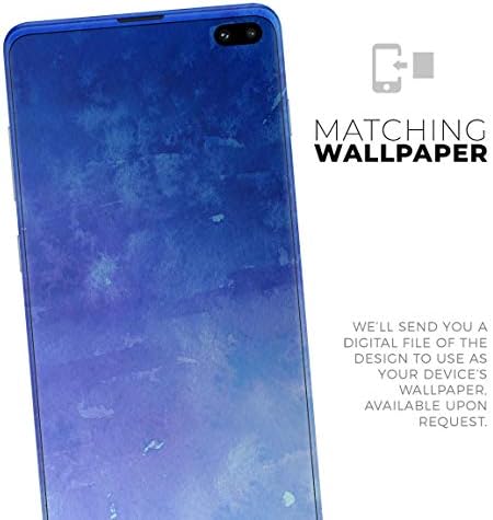 Дизайн Skinz Blue 275 Впитывающая Акварельную текстура Винил Стикер Амбалажна капачката е Съвместима с Samsung Galaxy