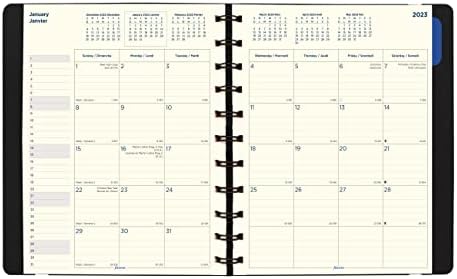 Месечен дневник Filofax, на 17 месеца, август 2022 - декември 2023, В двухслойном корици, на два езика, 10,875 x 8,5, черен