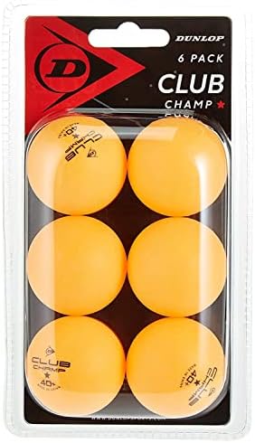 Dunlop Club Champ 6 Топки за тенис на маса Оранжева опаковка от 6 топки Оранжеви топки 1 Star TT за тренировки на закрито и