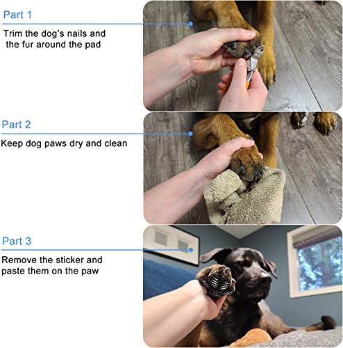 Тампон за лапите на LOOBANI Dog Grip Pad Протектор за лапи против хлъзгане, тракшън подплата от подхлъзване върху хлъзгави