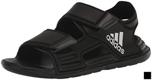 детски сандали adidas Altaswim, Черни / Бели / Сиви, 5,5 долара, Унисекс, за бебета