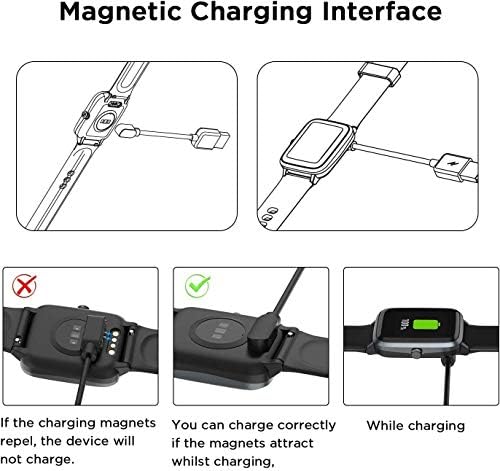 Съвместим със зарядно устройство Wyze Watch, Разменени кабел за зареждане Lamshaw Magnetic USB е Съвместимо