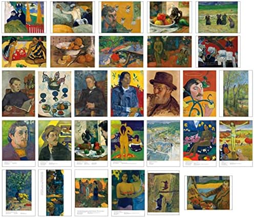 HOSTEESSCHOICE Красиви Художествени Картички, определени от 30 Картички, френски художник Поле Гоген, набор