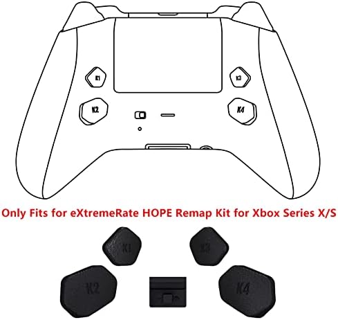 Черно Сменяеми Тапи Дизайн K1 K2 K3 K4 Задните Бутони, ножове и превключвател за контролера на Xbox X series/S eXtremerate