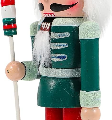 АБУФАН Зелен Традиционна Дървена Лешникотрошачката Коледен Дървена Лешникотрошачката Фигурка на Войник Кукла