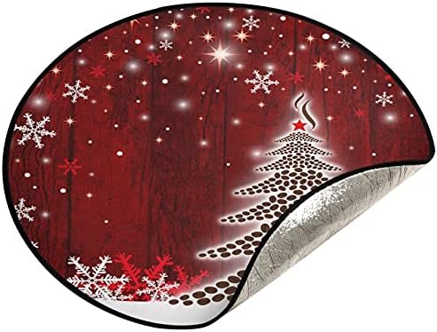 Коледна Елха Снежинка Коледно Дърво Мат Водоустойчив Шкаф За Дърво Тава Мат Килим Под Коледна Елха Аксесоар за Коледната Украса