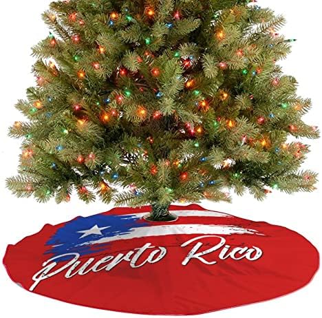 Пола за Коледната Елха с Флага Пуерто-Рико, годината на Реколтата Коледна Украса, Коледна Украса за Празничната Коледна Партита