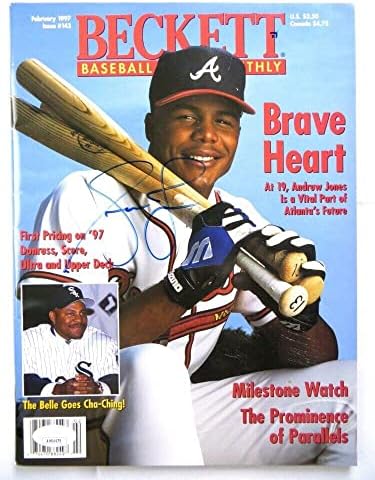 Андру Джоунс Подписа Списание с Автограф на Бекет 1997 Braves JSA AH04479 - Списания MLB с автограф