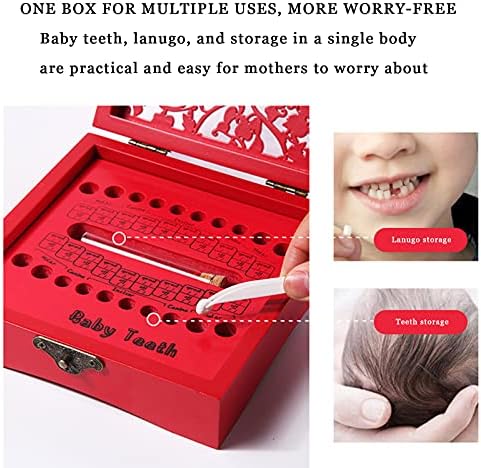 Кутия за млечни зъби bnwent, Дървен Детски Органайзер в памет на Млечни Зъби, Сладък Детски Контейнер за зъби