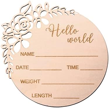 Знак обяви за Раждане на детето Hello World за Означения на Новородено в болница