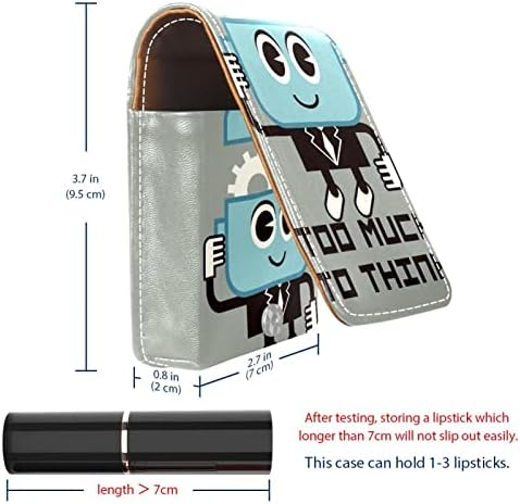 Забавен Cartoony Робот Gear Bag за Червило с Огледало за Жени, в Чантата си За Грим, Подарък за Шаферките