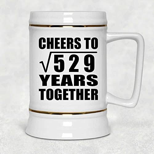 Дизайн В чест на 23-Годишнината, Поздравления за Квадратен Корен от 529 Години Съвместен живот, Керамична Чаша за бира