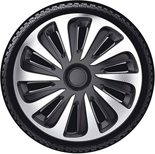 Колела накладки AUTO-STYLE 14-инчов Сребристо-черен цвят от въглеродни влакна-Външен вид