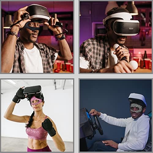 VR-маска за пот, Дишащи и отводящие пот, Калъф-маска за очи за виртуална реалност, Регулируем Размер на VR-Маска за очи за Oculus Quest 2, HTC Vive, Gear, PS, VR обучение (3 броя)