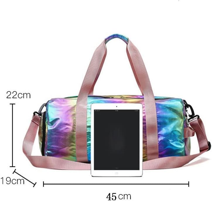 EODNSOFN Градинска спортна чанта, Водоустойчив мъжка спортна чанта с отделение за обувки, Пътни чанти за багаж, ръчни чанти за фитнес (Цвят: както е показано, размер: как
