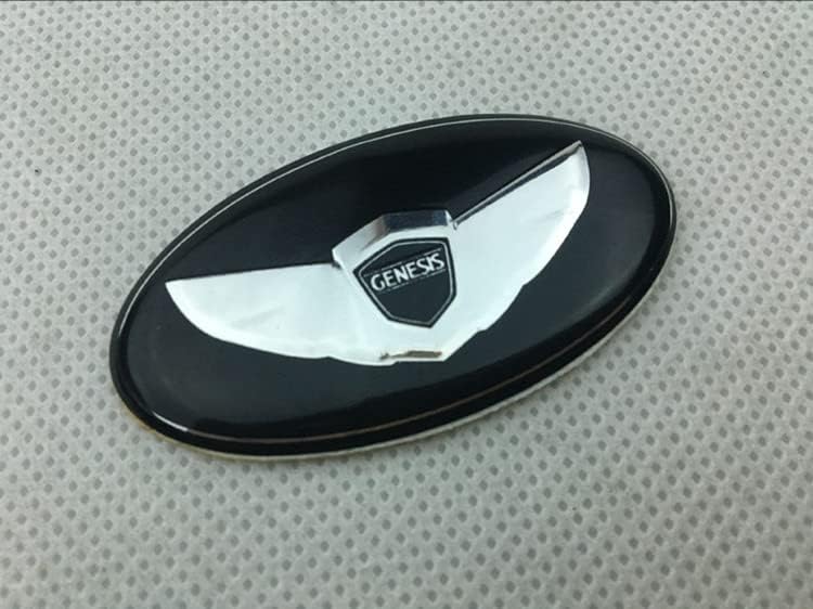 ATIMAX 7 парчета 2010-2017 Wish Подходящ за Genesis Art of Speed Coupe Хромированное черно Крило с логото Отпред + Багажник + волан + Джанти Централните Капачки Етикети Турбо Комплект Емб