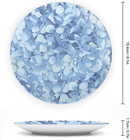 Синята Подвесная Керамична Декоративна Чиния Hidrangea с Поставка за дисплея на Индивидуални Сватбени Подаръци