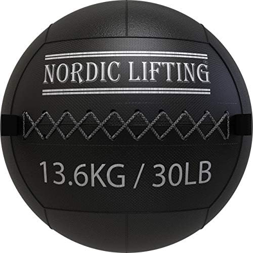 Nordic Lifting Wall Ball 30 паунда, в комплект с Обувки Venja Размер на 8 - Черно Червено