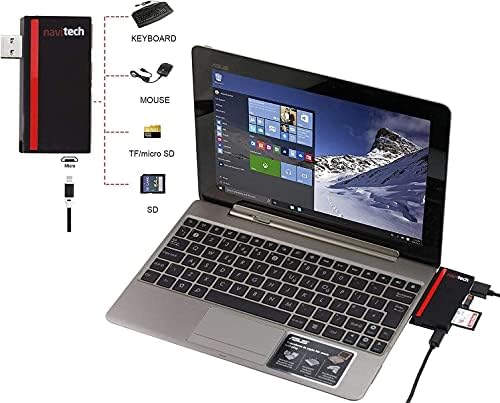 Navitech 2 в 1 Лаптоп /Таблет USB 3.0/2.0 Адаптер-hub /Вход Micro USB устройство за четене на карти SD/Micro SD слот, Съвместим с ультратонким 14-инчов лаптоп Acer Premium Collection | AP714-51GT |