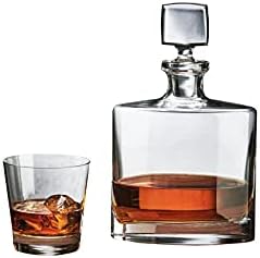 Гол Square Glass & Rocks V - Квадратен гарафа за уиски и Комплект от 2 чаши Rocks V