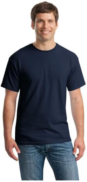 Тениска Унисекс от плътен памук Gildan Blank за възрастни (G500) Военно - морски флот