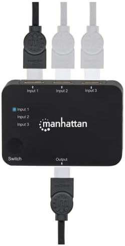 Манхэттенский 3-портов Дистанционно HDMI-преминете 3-Портов 4K @ 30Hz USB Power