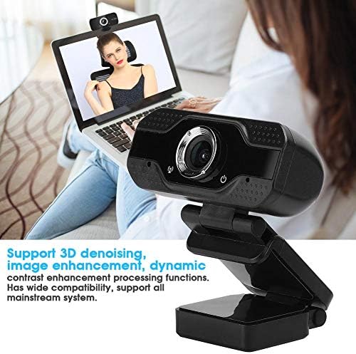 V Уеб камера BESTLIFE Full HD 1080p с микрофон за работния плот, Компютърна Камера, USB онлайн клас, Планина за уеб камера