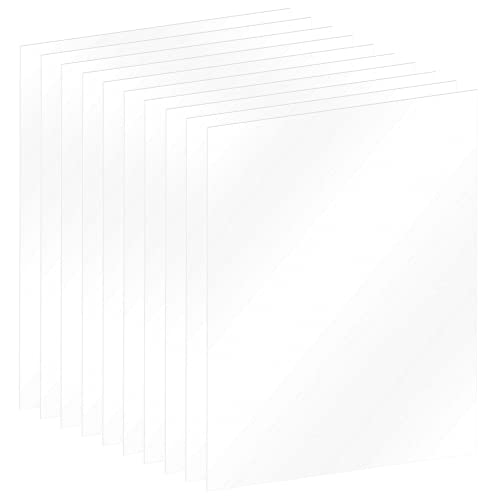 10 X прозрачен акрил лист с размер 11x14 инча / лист PETG дебелина 0,040 инча; Използва се за извършване на работи, рамки за картини, рязане на техниката Cricut; Защитно фолио за ?