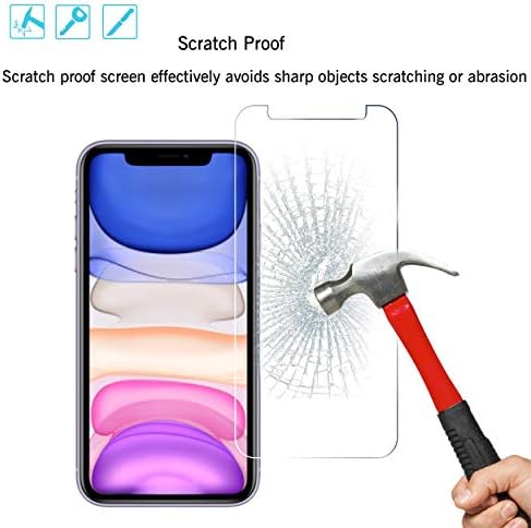 Защитно фолио HOMEMO Стъкло за iPhone 11 / iPhone XR 6,1 Инча от 3 опаковки закалено стъкло