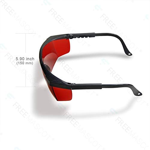 Защитни очила за лазерни FreeMascot ОД с дължина на вълната от 4 + 190-550 нм за обикновения лазерно лъчение 405 nm 445 нм, на 450 нм, 520 нм, 532 nm за епилация, Лазерно лечение, Предпазн?