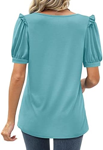 Дамски Летни Блузи Iuhan, Обикновена Удобни Сладки Тениски, Дамски Блузи, елегантно облечен Ежедневна Туника с Къс