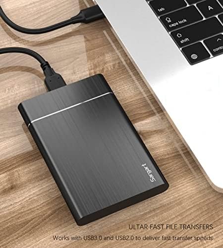 Sargart 640 GB Ултратънък Преносим Външен Твърд диск USB3.0 HDD за PC, Mac, настолни компютри, лаптопи Chromebook, Xbox One, Xbox 360, PS4 (Черен)