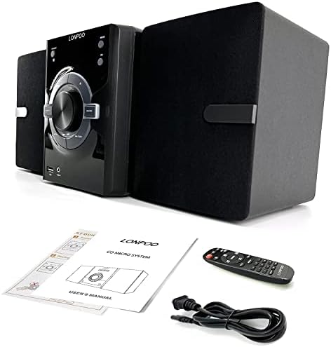 LP-885 Компактен Bluetooth-Стерео система за cd-та, Стерео FM-радио, 30 W Колона за дома с CD плеър, жак за