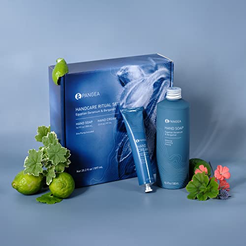 Pangea Organics - Ритуален комплект за естествена грижа за ръце | Вегетариански + Екологично Чист грижа за кожата (подаръчен комплект за Почистване Beauty от 2 теми)