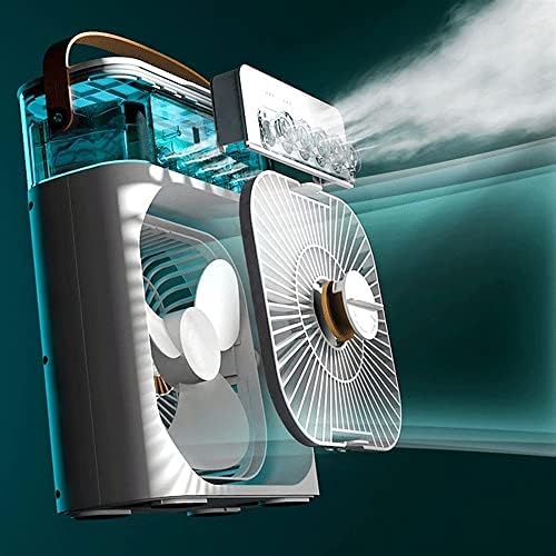 Преносим Вентилатор Климатик, Персонален Настолен вентилатор-хладен въздух 2 В 1 И Овлажнител на въздух за замъгляване, С цел Синхронизиране, нощно осветление и фун