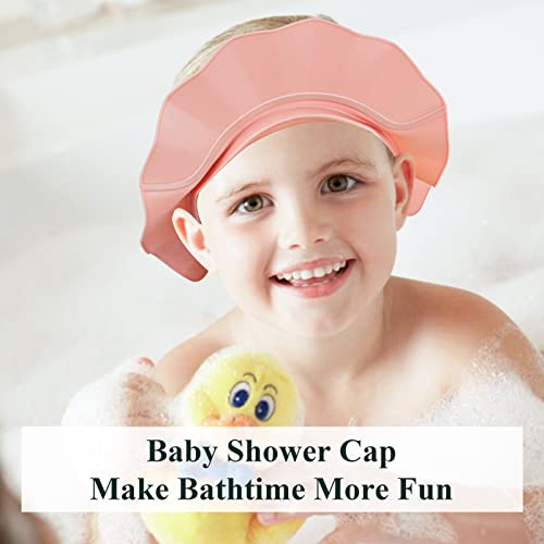 Piyl/Детска шапка за душ, шампоан, шапка за плуване, Силиконова Регулируем, за защита на очите и ушите за деца, бебета, Деца,
